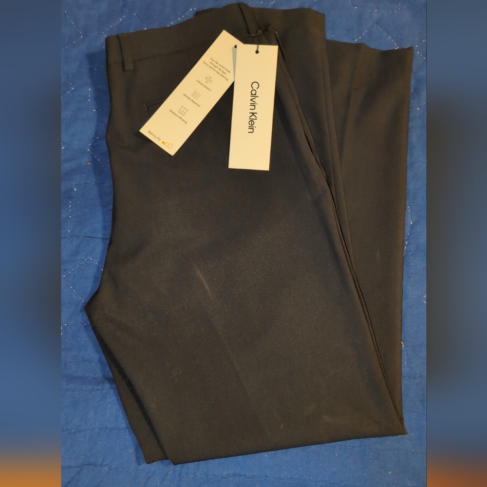 Calvin Klein men's slim fit stretch dress pants